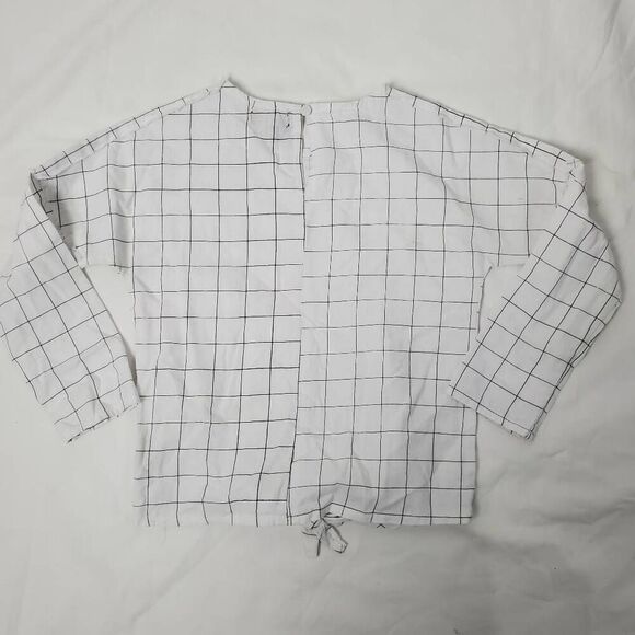 7 For all Mankind 4T Girls White Check Blouse - Picture 3 of 6